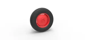Rear wheel of Small block Pulling tractor Scale 1:25
