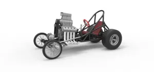 Vintage Front engine dragster Base Version 3 Scale 1:25