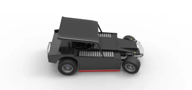 Vintage Dirt Modified stock car V6 while turning Scale 1:25 — Фото 23 из 31