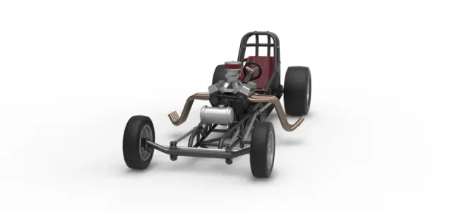Vintage Front engine dragster Base Version 5 Scale 1:25 — Фото 5 из 19