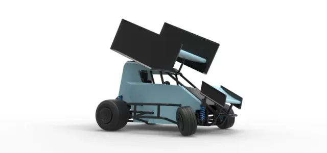 Winged 600 Micro sprint car while turning Scale 1:25 — Фото 25 из 31