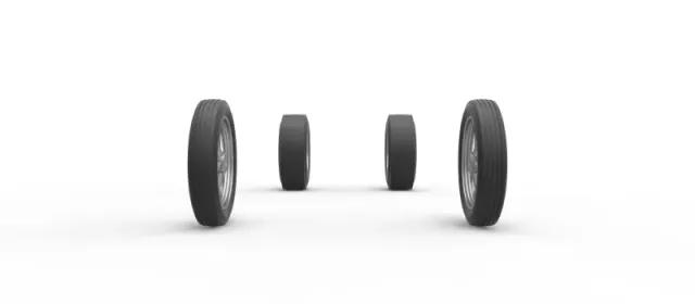 Wheel Set of Vintage Front engine dragster V6 Scale 1:25 — Фото 4 из 13
