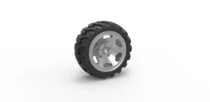 Diecast Demolition derby rear wheel Scale 1:25