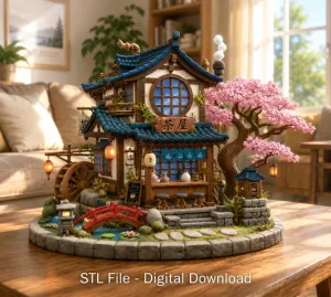 Japanese Tea House STL File for 3D Print