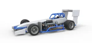 Supermodified front engine race car V4 Scale 1:25