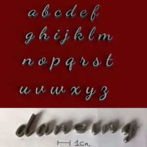 DANCING lowercase 3D letters STL file