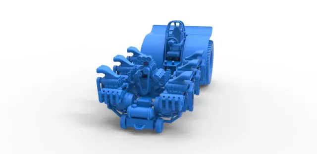 Diecast Pulling tractor with 7 engines V8 Scale 1:25 — Фото 15 из 30