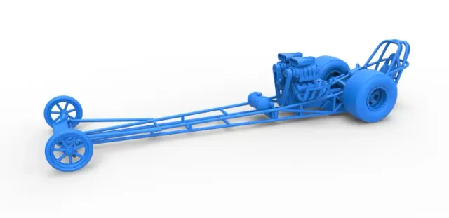 Front engine dragster with double supercharged V8 Scale 1:25 — Фото 12 из 31