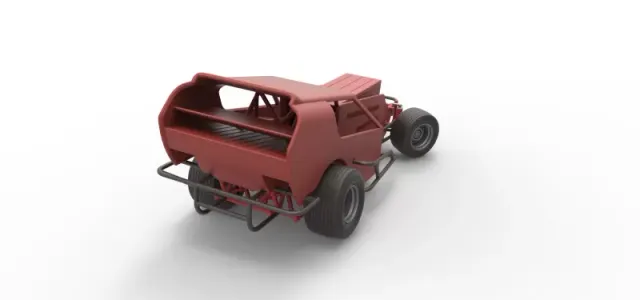 Vintage Dirt Modified stock car Version 4 while turning 1:25 — Фото 18 из 31