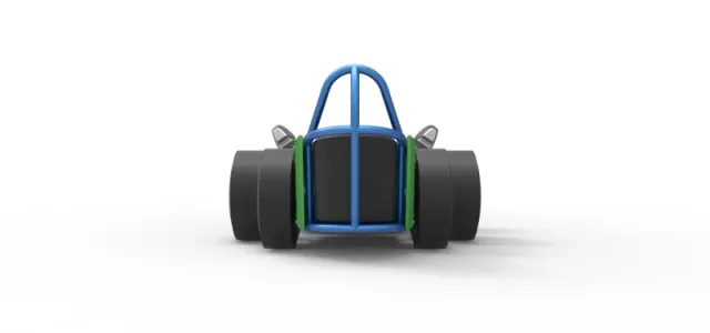 Diecast Front engine old school 6 wheeled dragster Scale 1:25 — Image 11 of 31