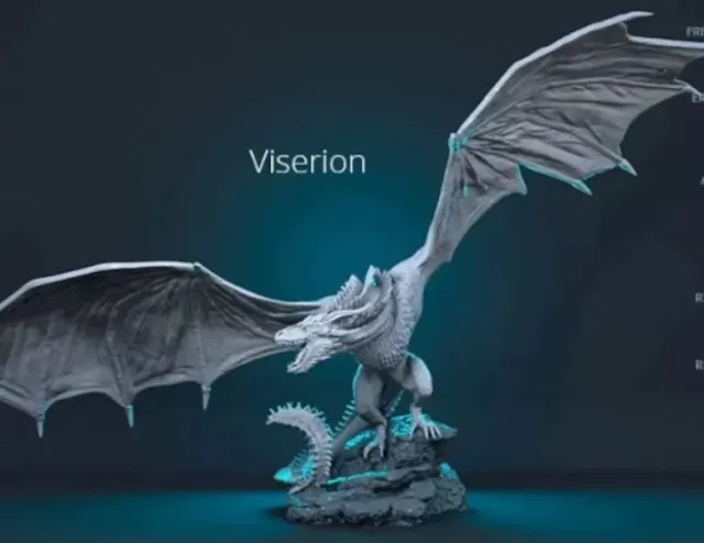 The Viserion Ice Dragon 3D STL — Фото 5 из 6