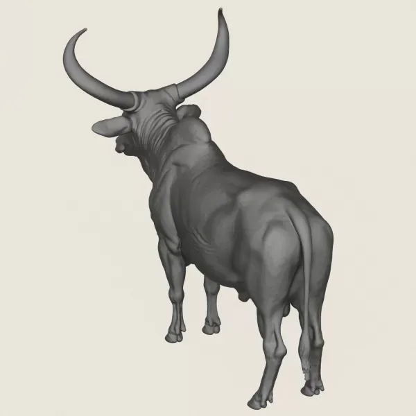 Indian Bull Print Ready 3D Model — Фото 5 из 5