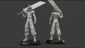 Final Fantasy 7 Buster Remake Cloud Print Model 3D STL