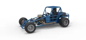 Vintage Dirt Modified stock car Base Scale 1:25