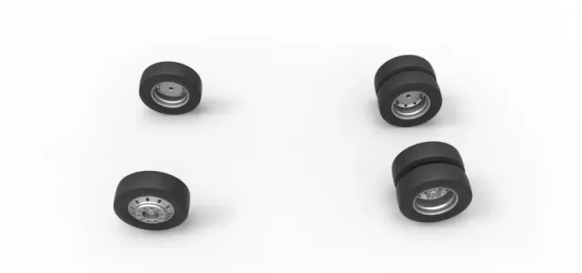 Wheel Set of Big Rig Racing Semi truck Scale 1:25 — Image 5 of 13