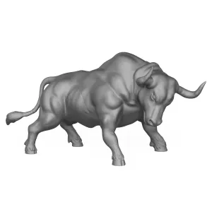 Muscular Bull 3D Print Model