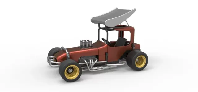 Vintage Winged Supermodified stock car Scale 1:25