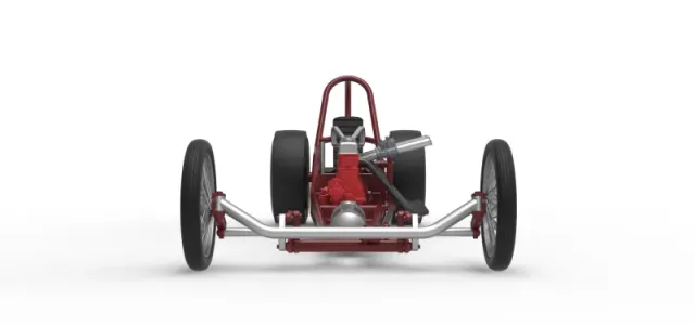 Vintage Front engine dragster Base Version 6 Scale 1:25 — Image 7 of 30