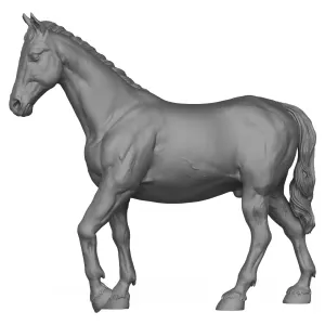 3D Printable Horse Standing Pose