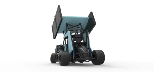 Winged 600 Micro sprint car while turning Scale 1:25 — Фото 15 из 31