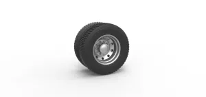 Rear double wheel of Pulling Semi truck Scale 1:25
