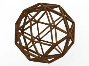 Wireframe Shape Pentakis Dodecahedron