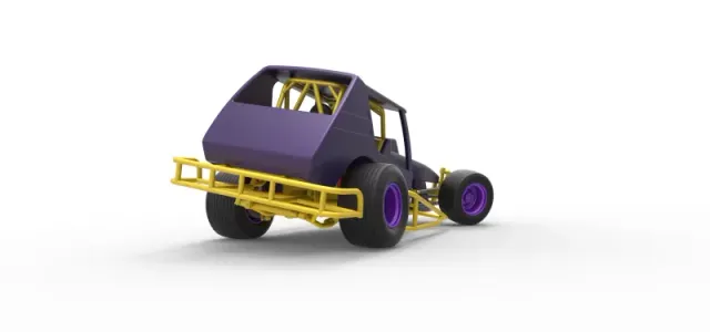 Vintage Northeast Dirt Modified stock car while turning 1:25 — Фото 19 из 31