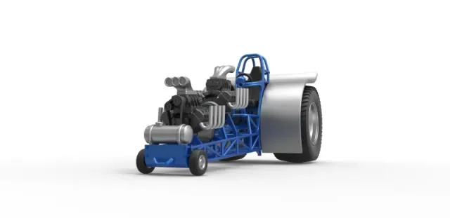 Diecast Pulling tractor with 2 engines V8 Version 4 Scale 1:25 — Фото 5 из 31