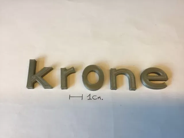 KRONE lowercase 3D letters STL file — Фото 2 из 5