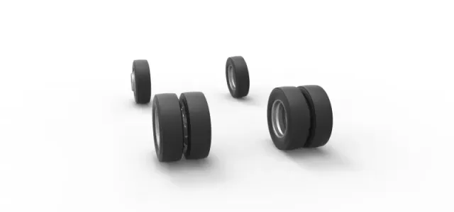 Wheel Set of Big Rig Racing Semi truck Scale 1:25 — Image 8 of 13