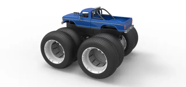 Diecast vintage Monster Truck with double wheels Scale 1:25 — Image 12 of 28