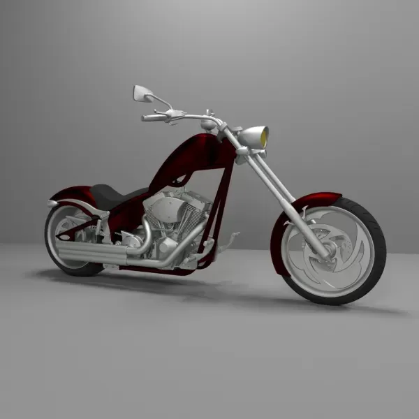3D Printable Big Dog K9 Chopper Motorcycle Model — Image 7 of 8