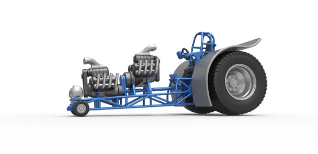 Diecast Pulling tractor with 2 engines V8 Version 4 Scale 1:25 — Фото 3 из 31