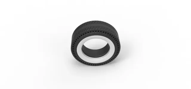 Whitewall rear tire of vintage dragster Version 8 Scale 1:25 — Фото 6 из 10