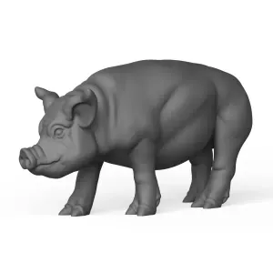 3D Printable Pig Standing Pose