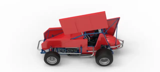Winged Sprint car Version 2 Scale 1:25 — Фото 10 из 30