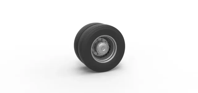 Rear wheel of racing semi truck Version 2 Scale 1:25 — Фото 12 из 12