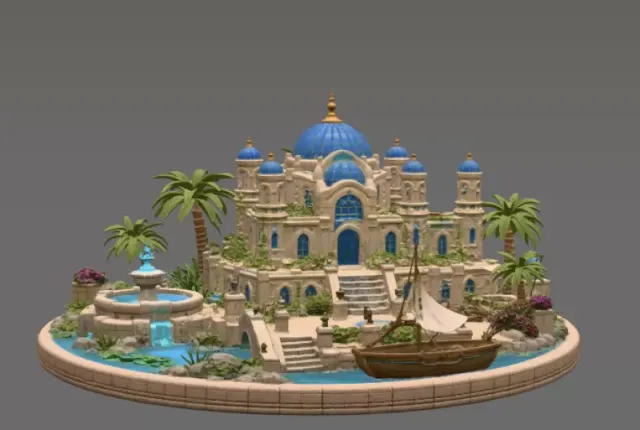 Azure Oasis Palace STL File for 3D Print — Фото 6 из 17