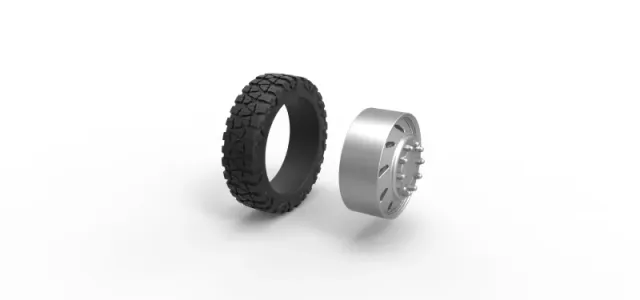 10 Triangular Hole front semi wheel for pickup V3 Scale 1:25 — Фото 9 из 12