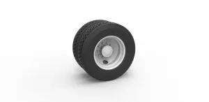 Diecast 2 Hole rear double wheel of old school truck 1:25
