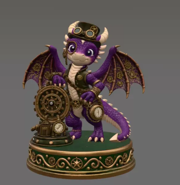 Clockwork Fantasy Dragon STL for 3D Printing — Фото 3 из 11