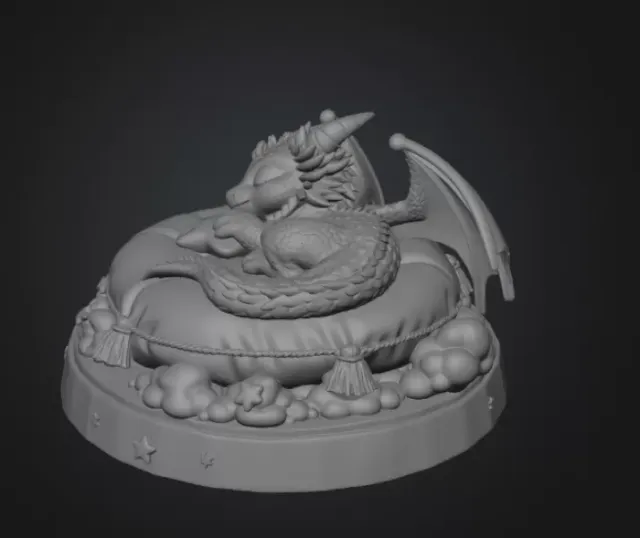 Sleeping Dream Dragon STL File 3D Print — Фото 8 из 10