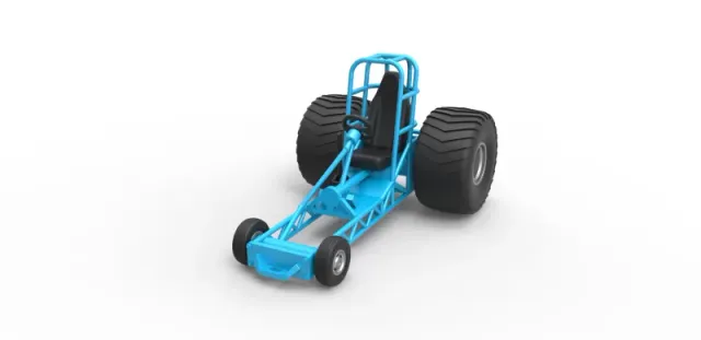 Diecast Chassis of Mini Rod pulling tractor Scale 1 to 25 — Фото 3 из 31