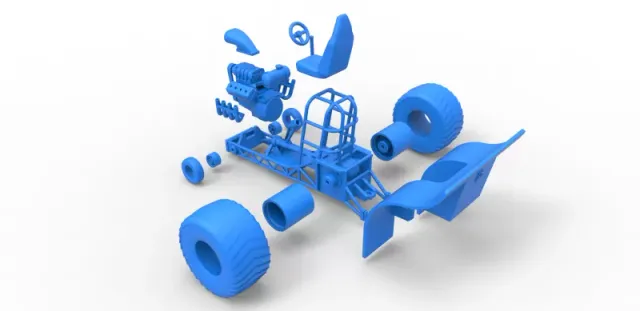 Diecast Mini Rod pulling tractor Scale 1 to 25 — Image 29 of 31
