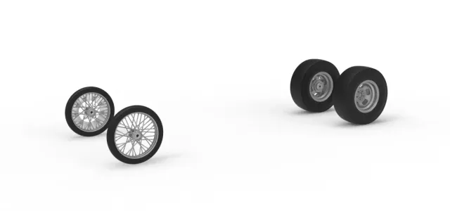 Wheel Set of Vintage Front engine dragster V8 Scale 1:25 — Фото 15 из 15
