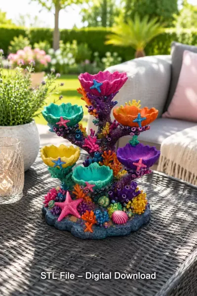 Colorful Coral Reef Tree Organizer STL File for 3D Print — Фото 3 из 17