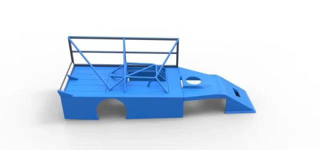 Shell of Asphalt Modified stock car with side wing Scale 1:25 — Image 16 of 27