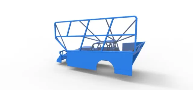 Shell of Northeast Dirt Modified stock car with side wing 1:25 — Фото 10 из 29