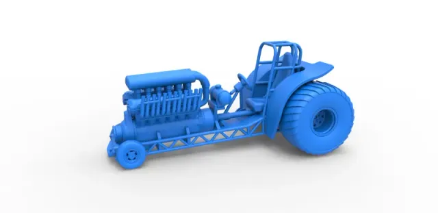 Diecast Mini Rod pulling tractor with V12 engine Scale 1 to 25 — Фото 13 из 31