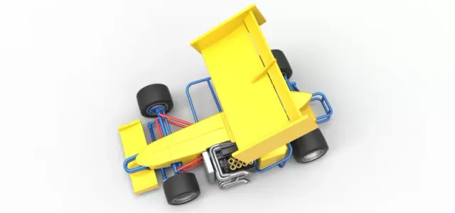 Supermodified front engine Winged race car V2 Scale 1:25 — Image 4 of 30